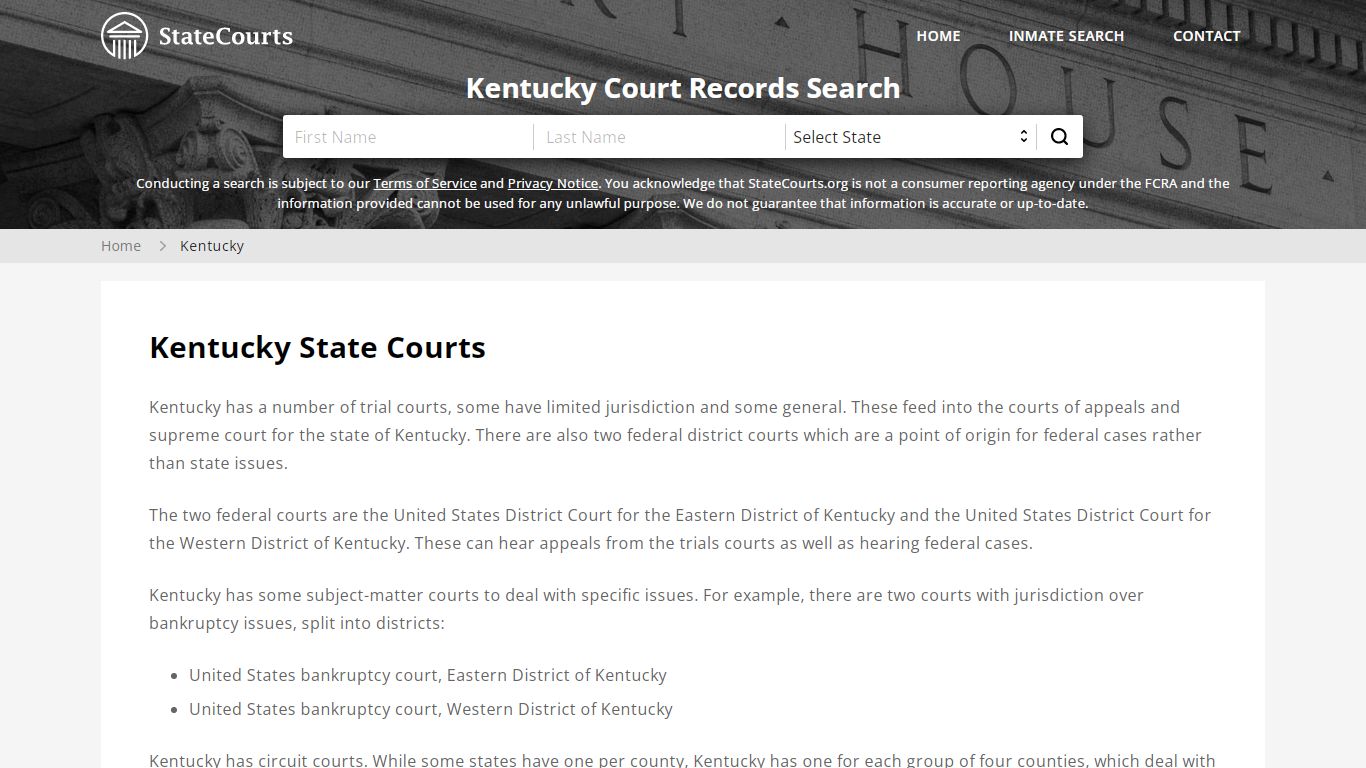 Kentucky Court Records - KY State Courts